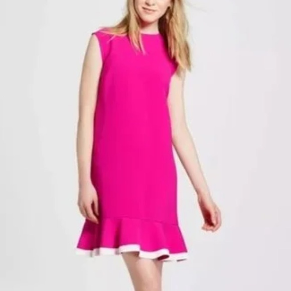Victoria Beckham for Target Fuchsia Ruffle Mini Dress